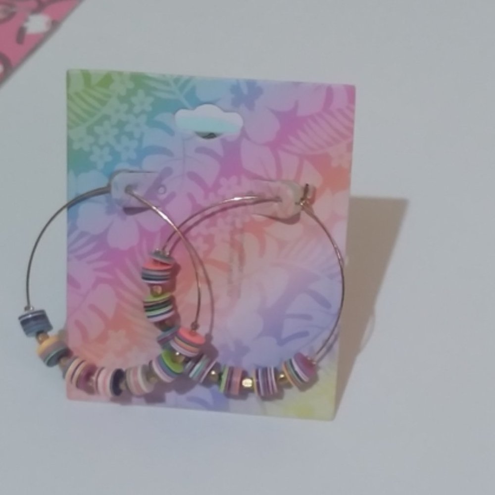 Multi Color Hoop Earrings